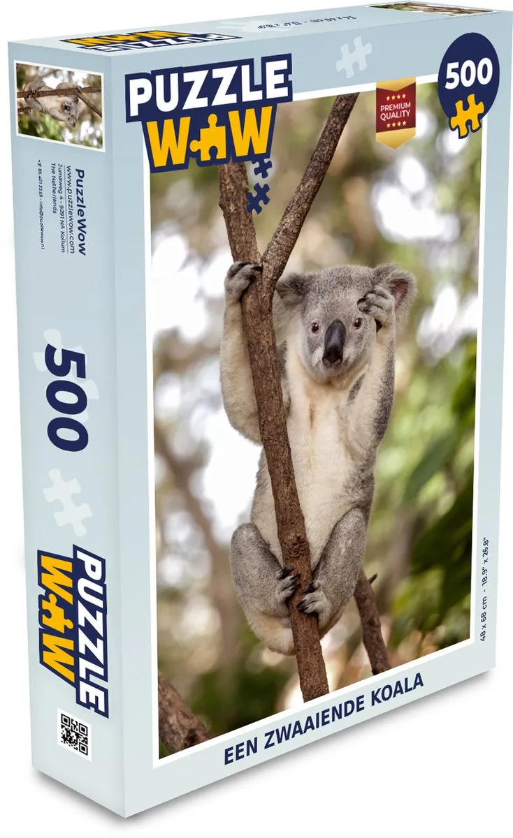 PuzzleWow Koala Takken Legpuzzel 500 Stuks - Multicolor
