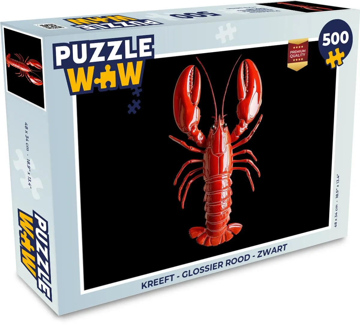 PuzzleWow Kreeft Puzzel 500 Stuks - Glossier Rood