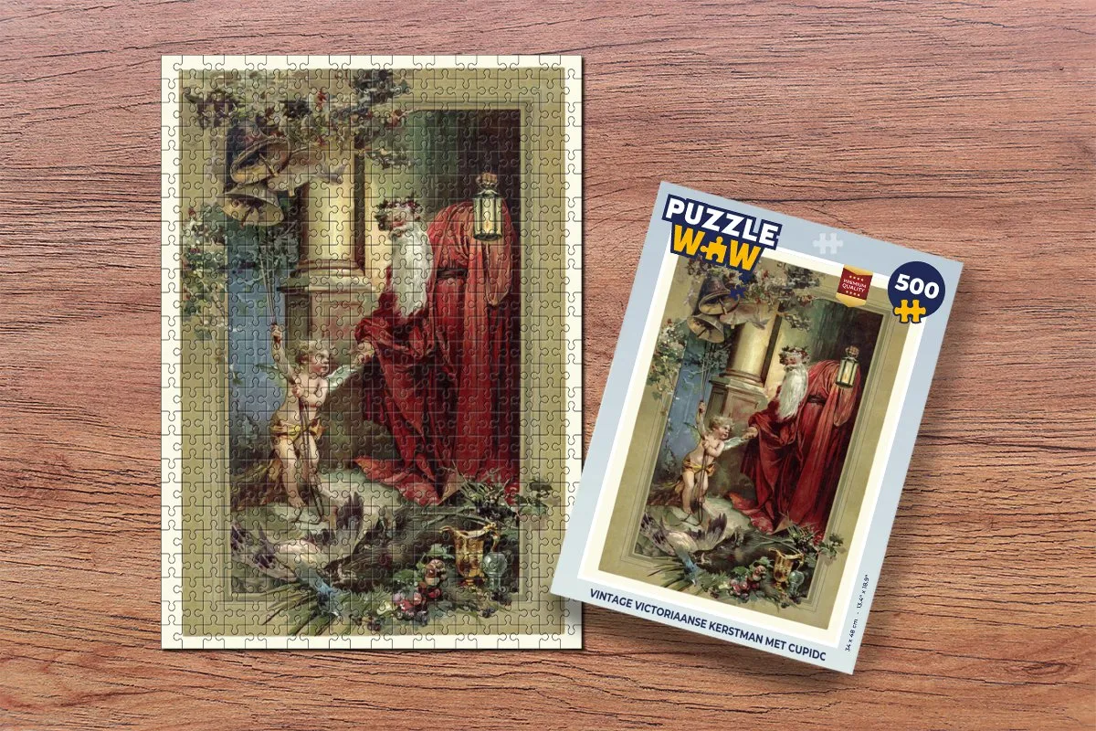 PuzzleWow Kerstman Portret Legpuzzel 500 Stuks - Multicolor
