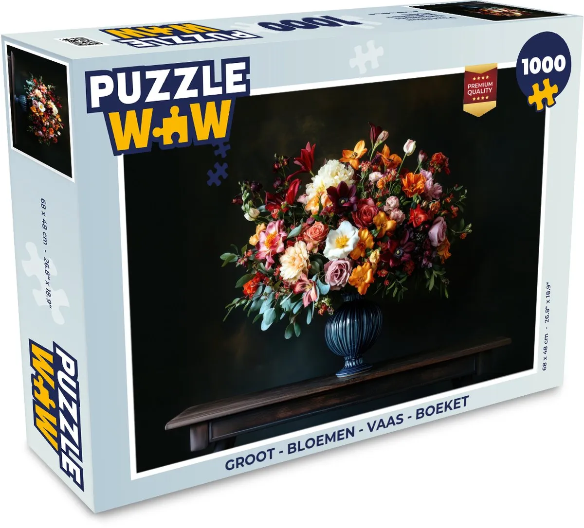 PuzzleWow Bloemen Vaas Legpuzzel 1000 Stuks