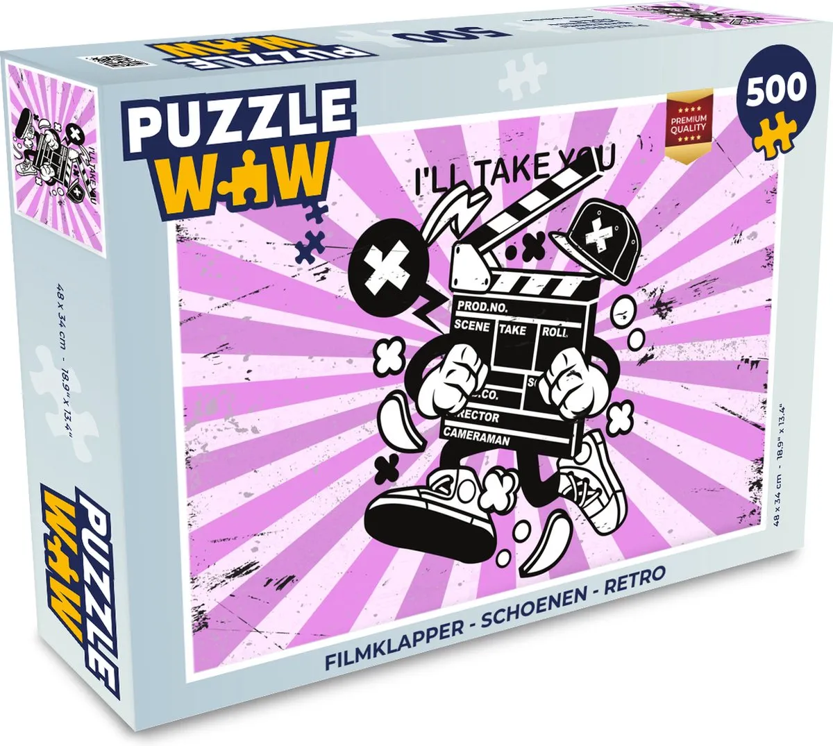 PuzzleWow Filmklapper Legpuzzel 500 Stuks