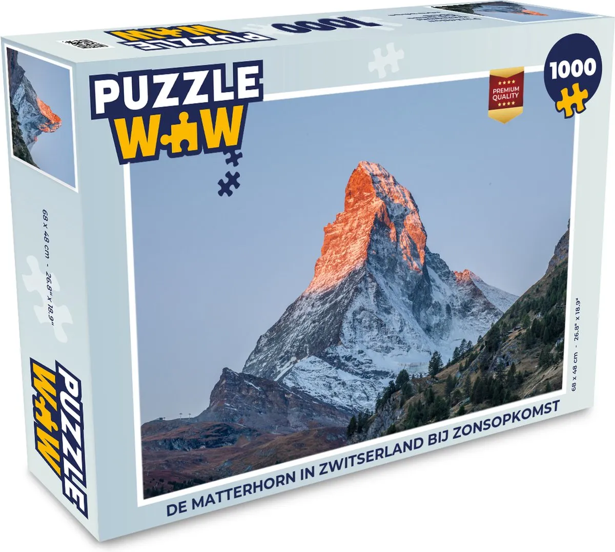 PuzzleWow De Matterhorn Zwitserland Zonsopgang Legpuzzel 1000 Stuks - Multicolor