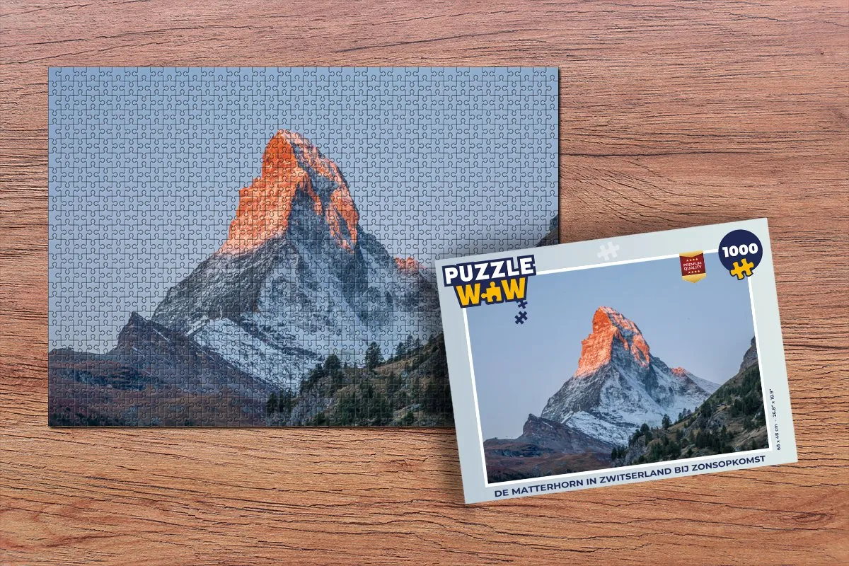 PuzzleWow De Matterhorn Zwitserland Zonsopgang Legpuzzel 1000 Stuks - Multicolor