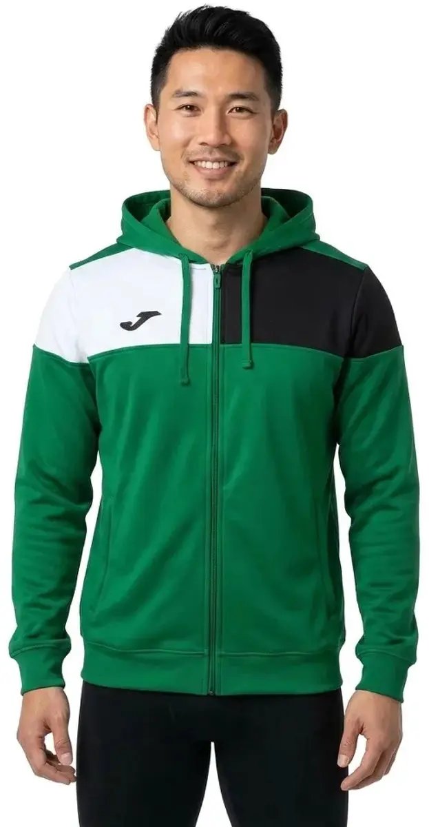 Joma Crew V Sweatshirt Met Rits Groen M Man