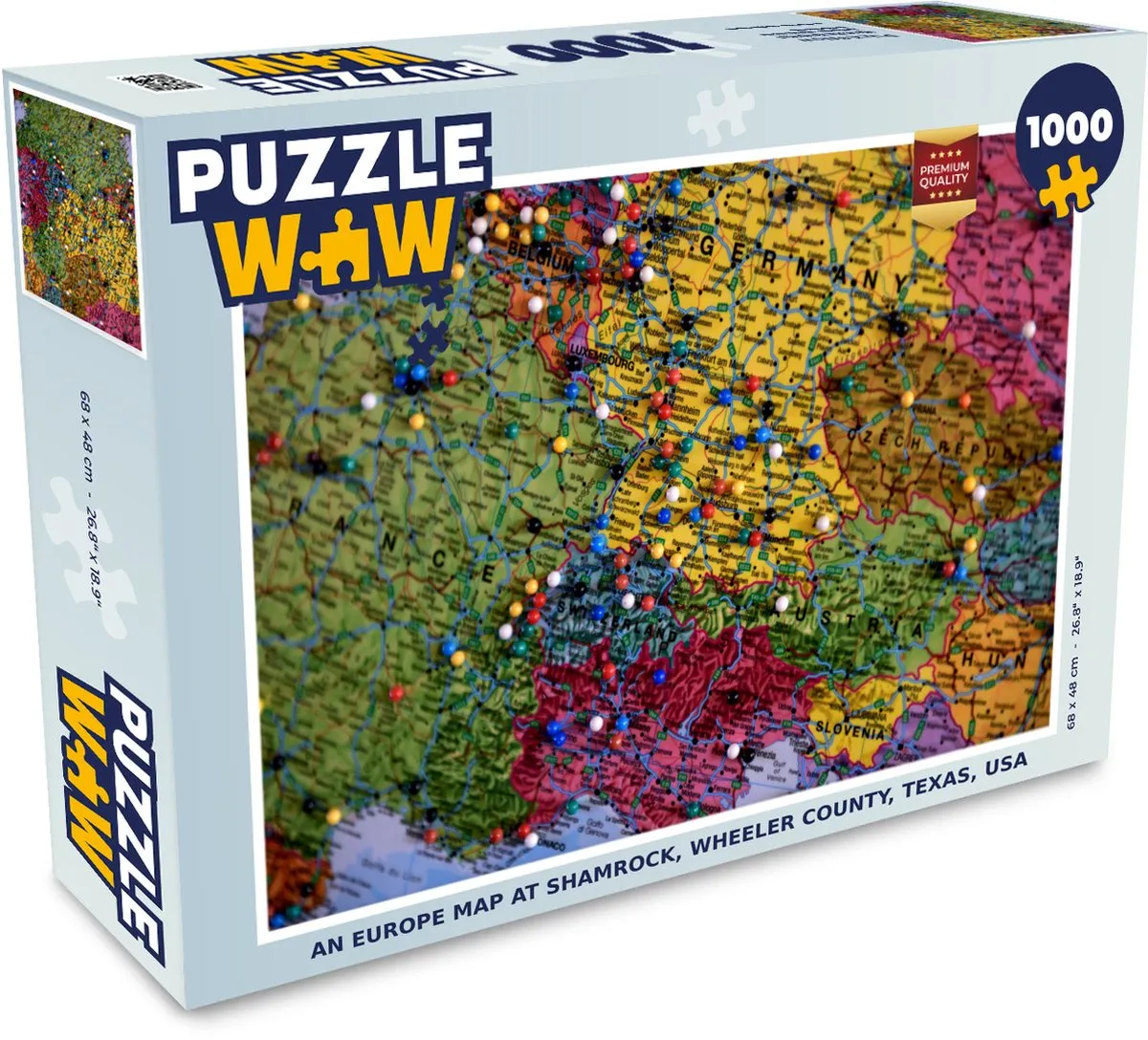 PuzzleWow Europa Pinpuzzel 1000 Stuks