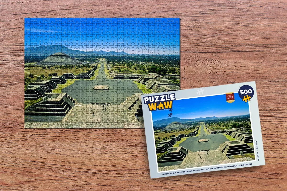 PuzzleWow Teotihuacán Legpuzzel 500 Stuks - Multicolor
