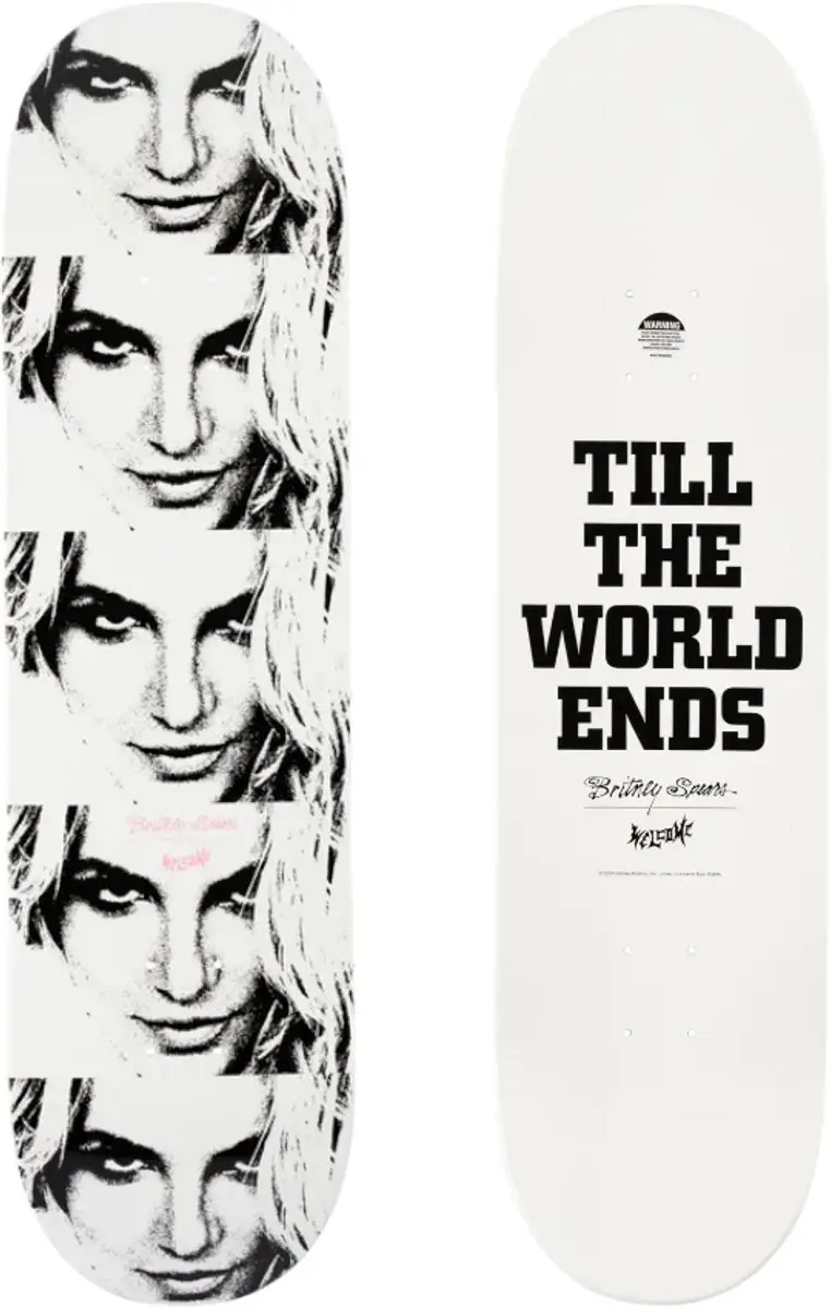 Welcome Skateboards x Britney Spears Till The World Ends Skateboard Deck 8.5"