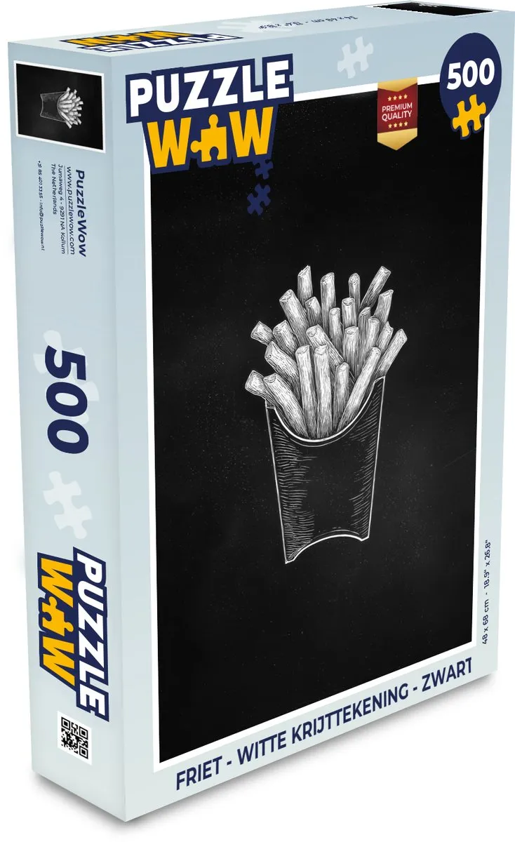 PuzzleWow Friet Legpuzzel 500 Stuks