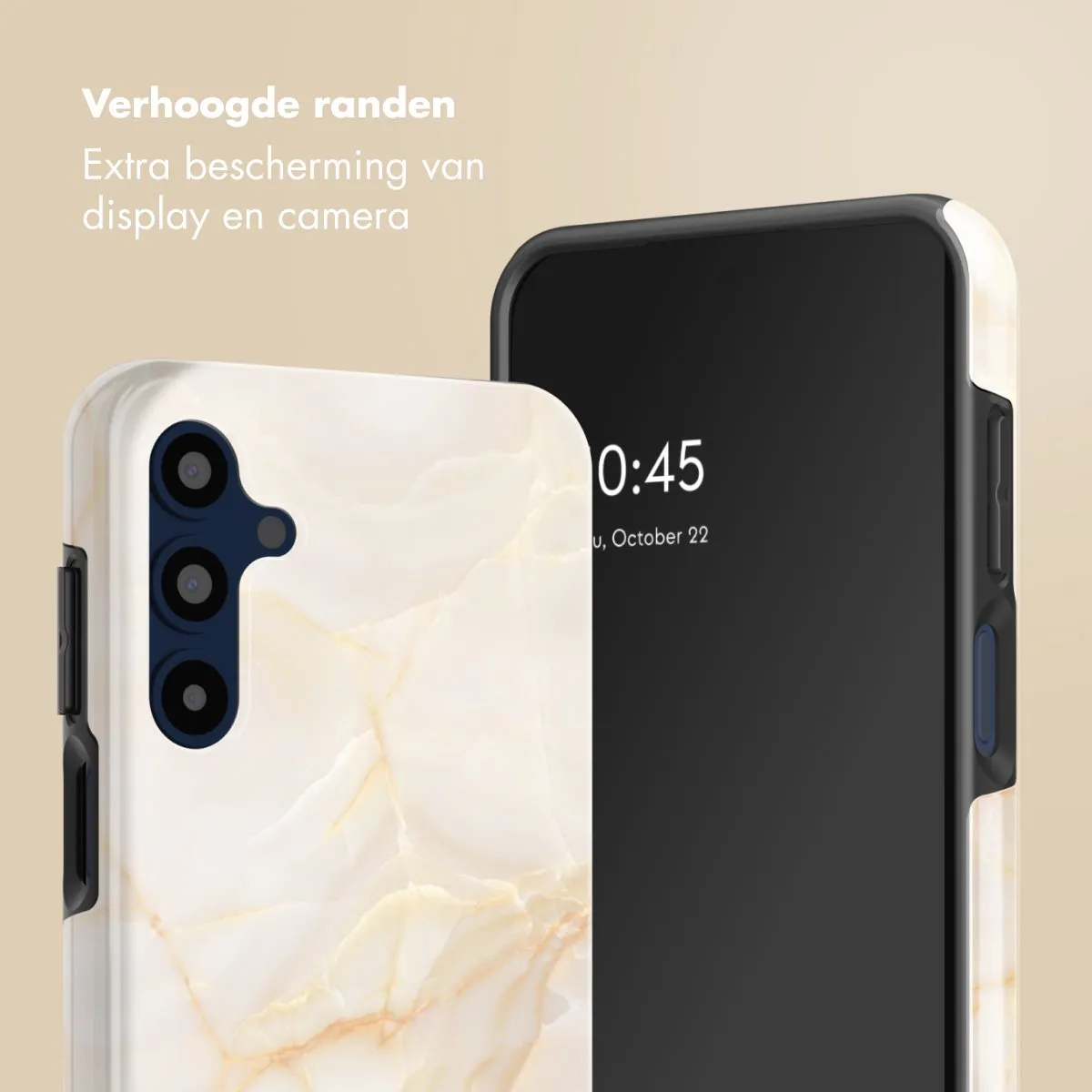 Selencia Hoesje Samsung Galaxy A16 Golden Beige Marble - afbeelding 6 van 6