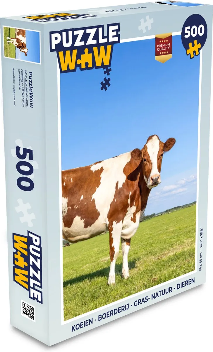 PuzzleWow Koeien Boerderij Legpuzzel 500 Stuks
