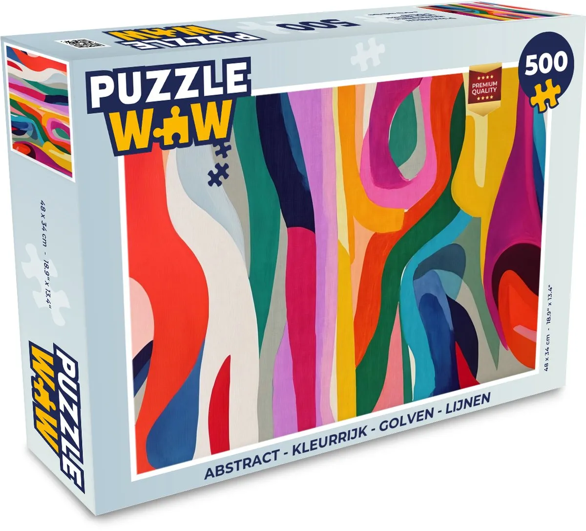 PuzzleWow Abstract Golven Lijnen Legpuzzel 500 Stuks - MPN 8721406851912