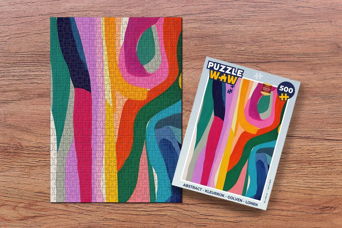 PuzzleWow Abstract Golven Lijnen Legpuzzel 500 Stuks - MPN 8721406851912
