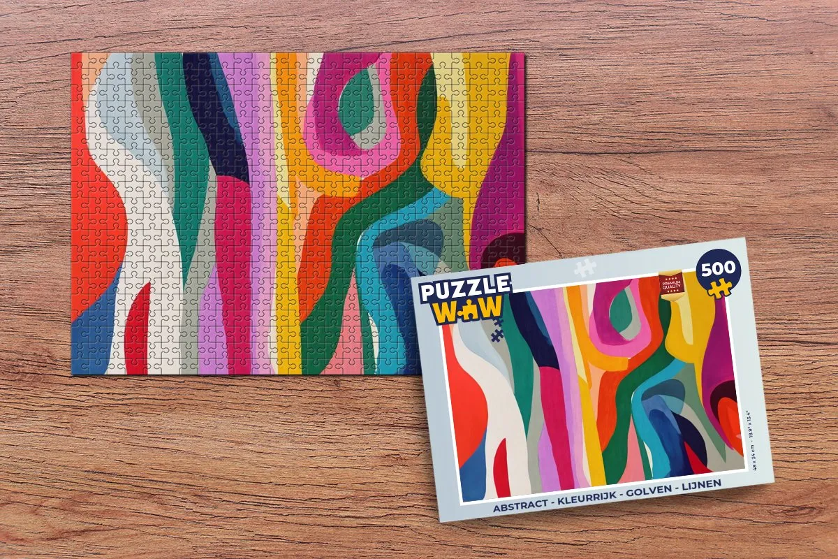 PuzzleWow Abstract Golven Lijnen Legpuzzel 500 Stuks - MPN 8721406851912