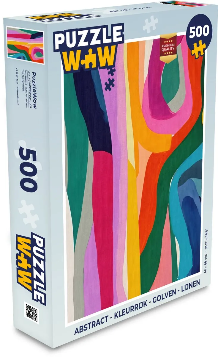PuzzleWow Abstract Golven Lijnen Legpuzzel 500 Stuks - MPN 8721406851912
