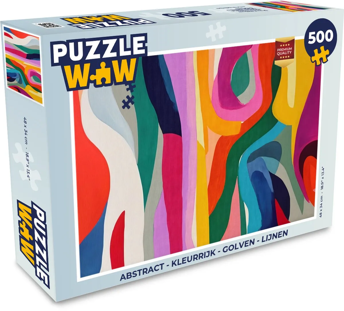 PuzzleWow Abstract Golven Lijnen Legpuzzel 500 Stuks