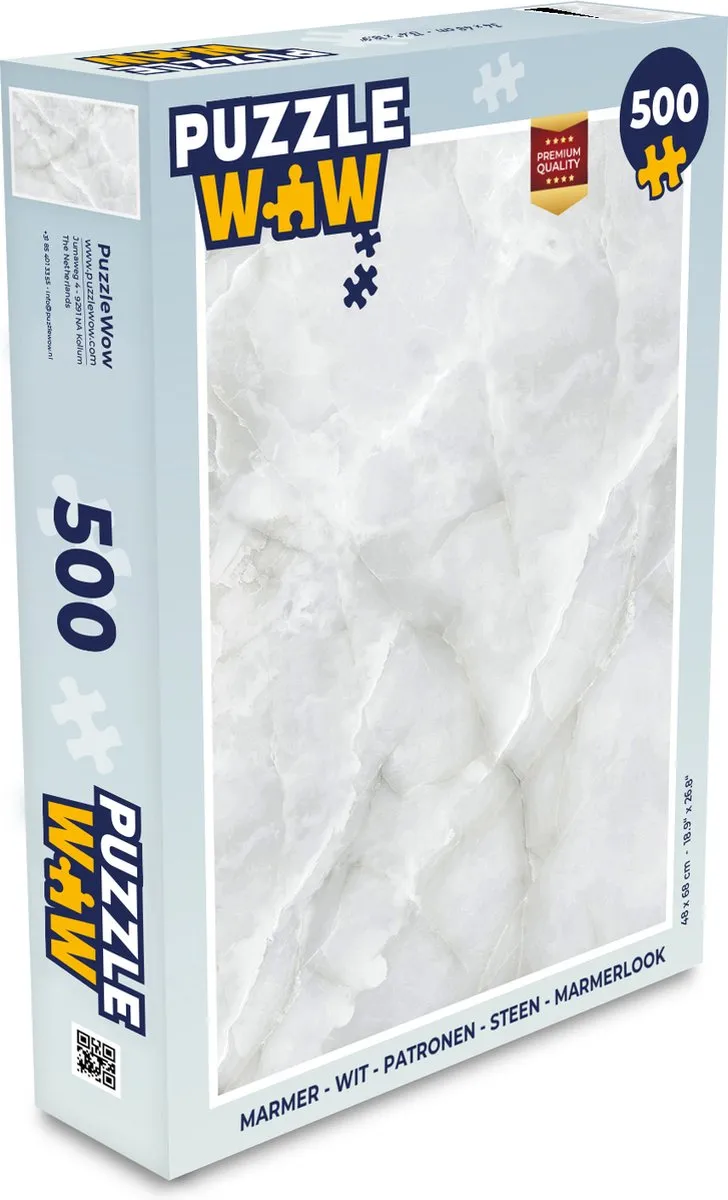 PuzzleWow Marmerlook Legpuzzel 500 Stuks