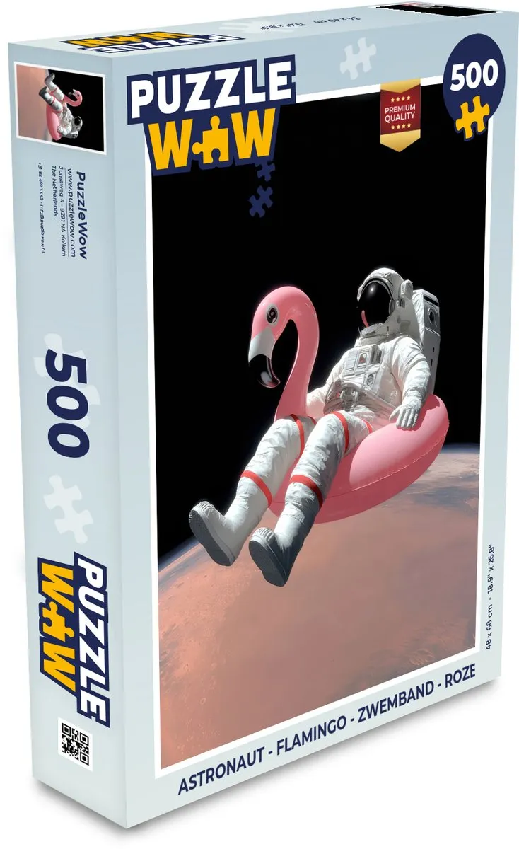 PuzzleWow Astronaut Zwemband Puzzle 500 Stuks