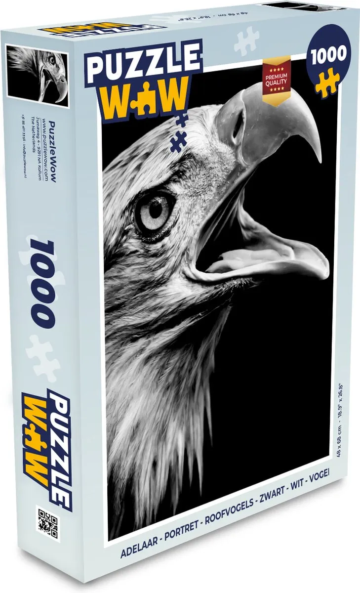 PuzzleWow Adelaar Legpuzzel 1000 Stuks - Multicolor