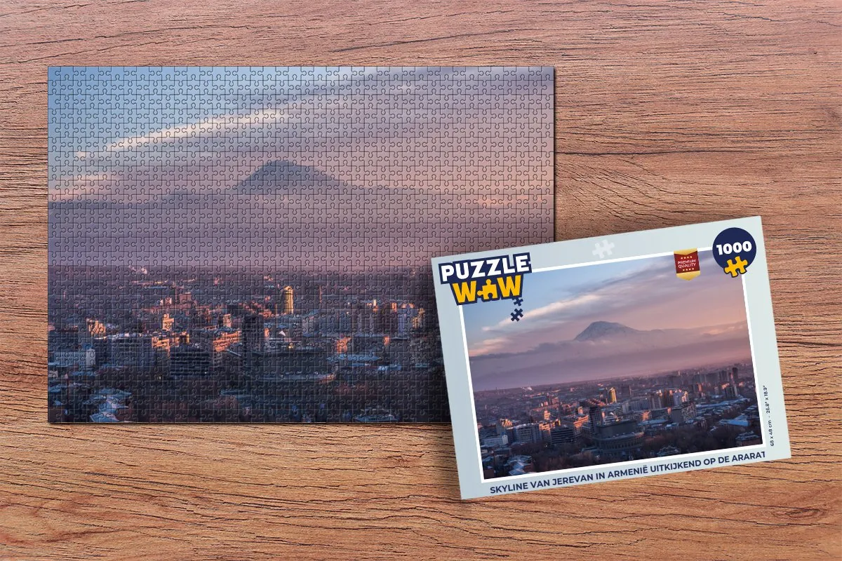 PuzzleWow Legpuzzel Skyline Jerevan 1000 Stuks - Multicolor