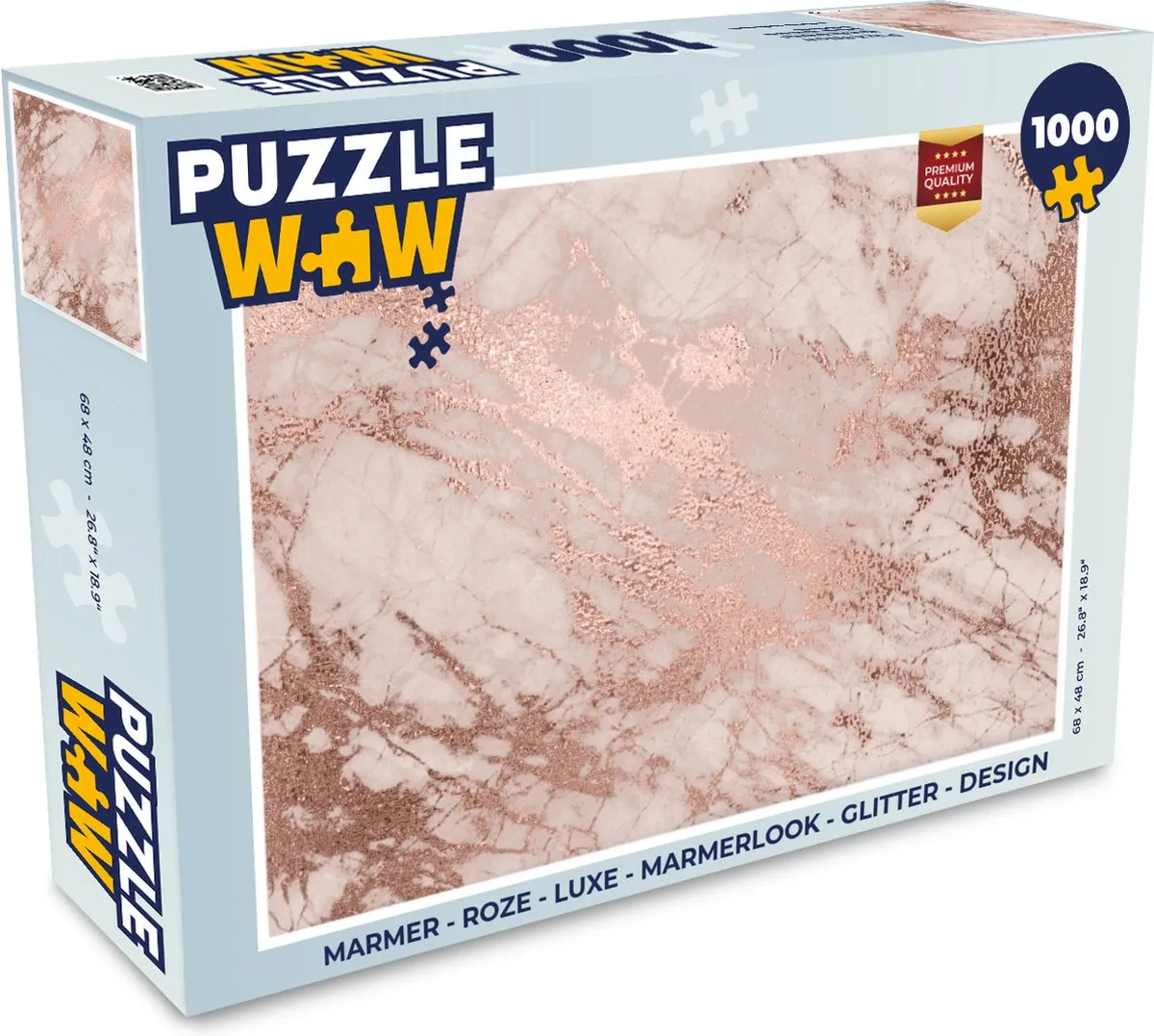 PuzzleWow Marmerlook Legpuzzel 1000 Stuks - Multicolor
