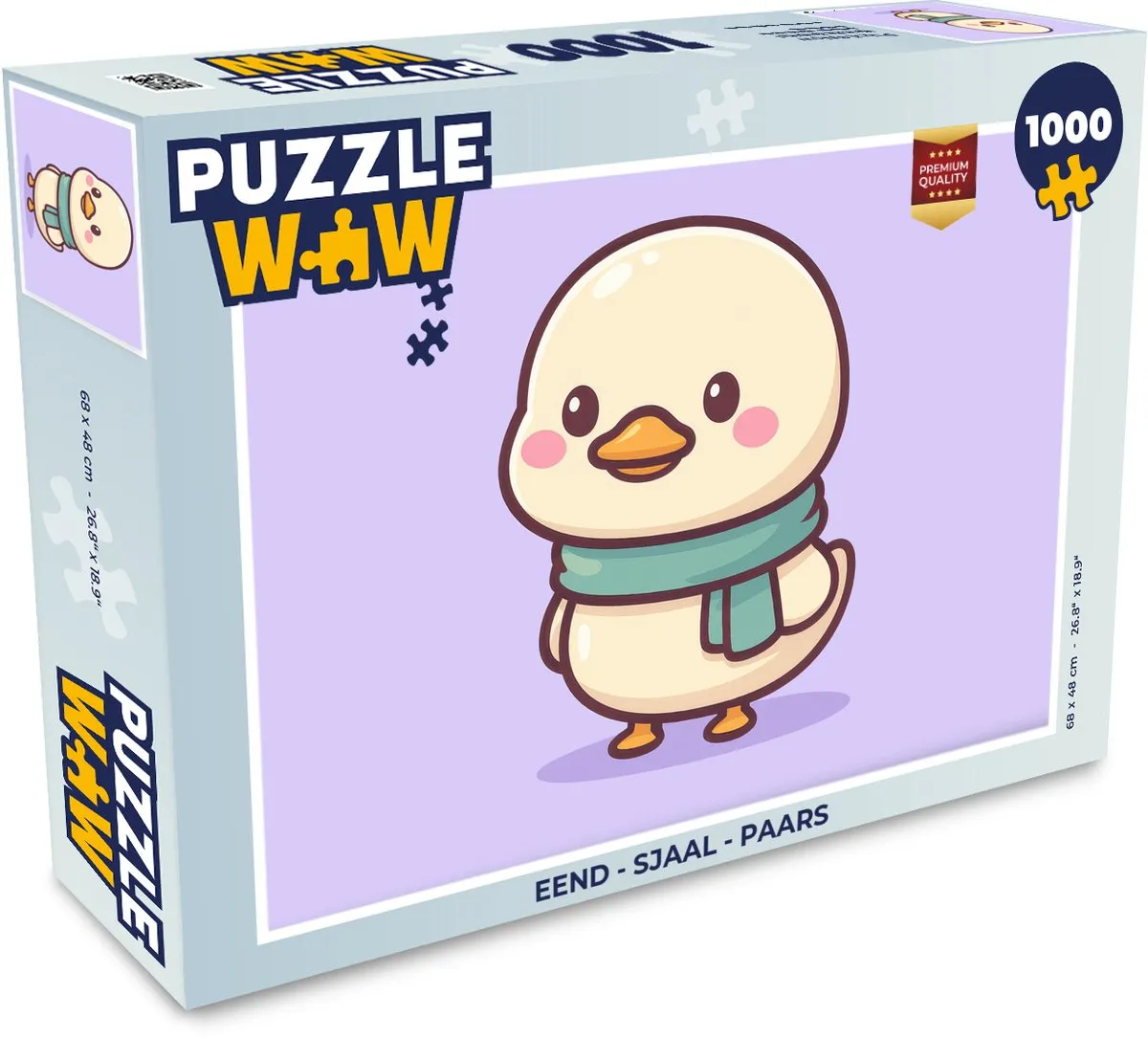 PuzzleWow Eend Sjaal Legpuzzel 1000 Stuks - Paars
