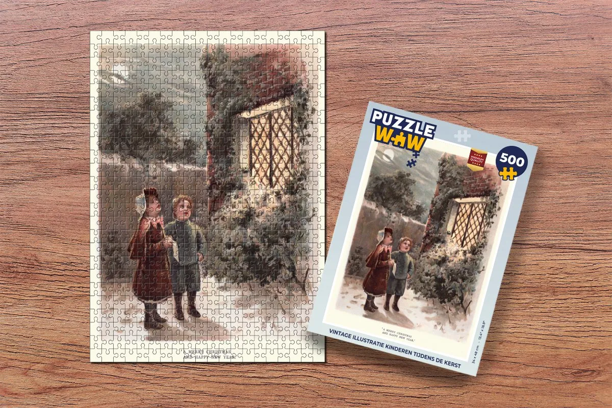 PuzzleWow Portret Kerst Legpuzzel 500 Stuks - Multicolor