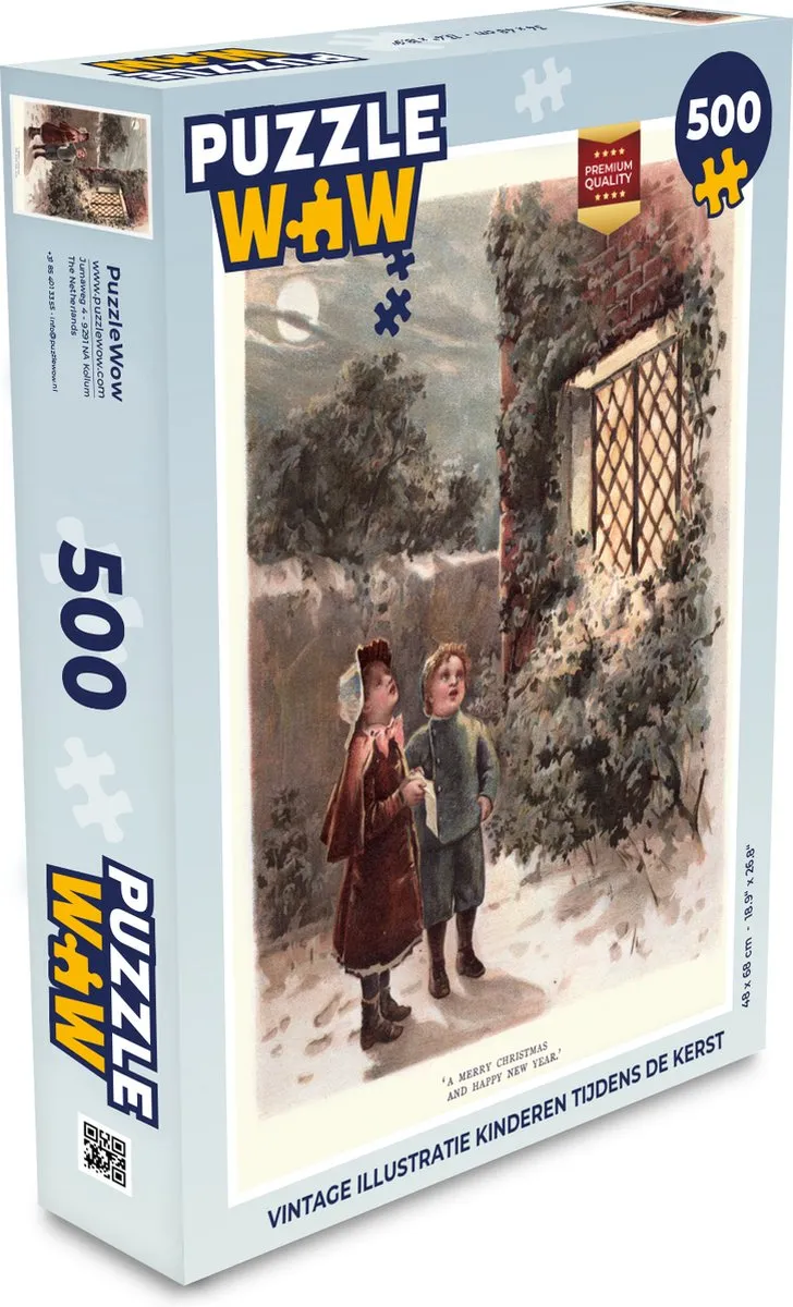 PuzzleWow Portret Kerst Legpuzzel 500 Stuks