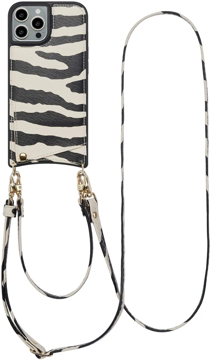 Selencia Hoesje iPhone 15 Pro Zazzy Zebra