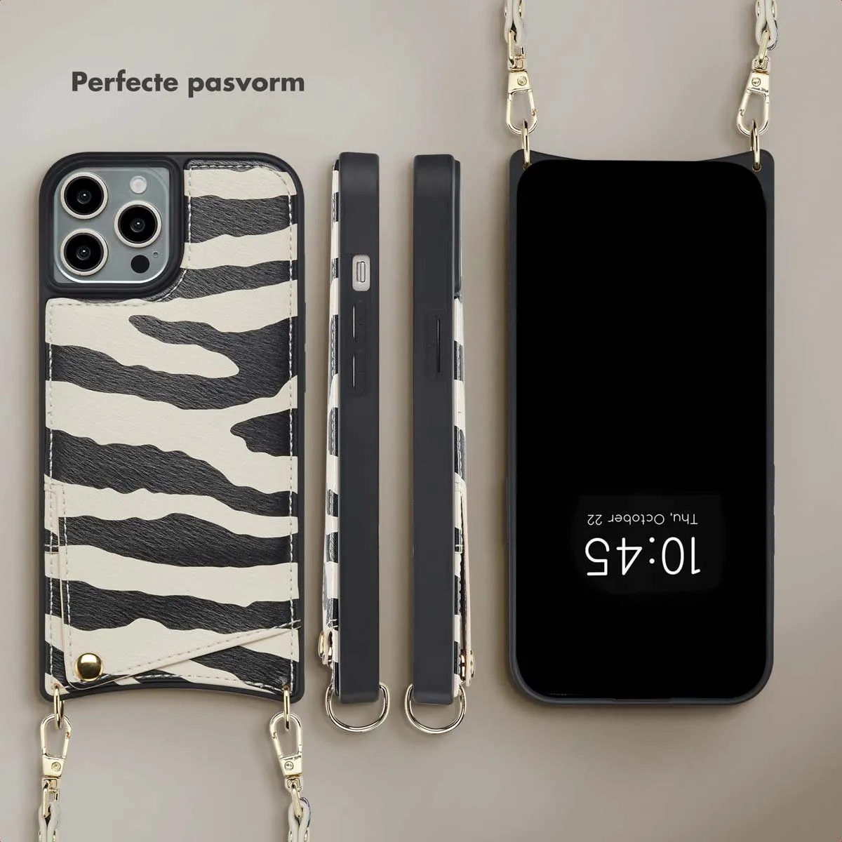 Selencia Hoesje iPhone 15 Pro Zazzy Zebra - 2 Pasjes