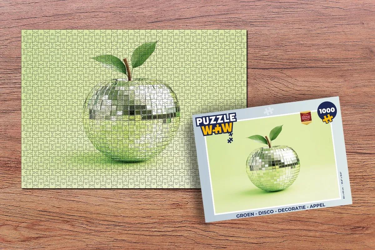 PuzzleWow Legpuzzel 1000 Stuks - Disco Appel Groen