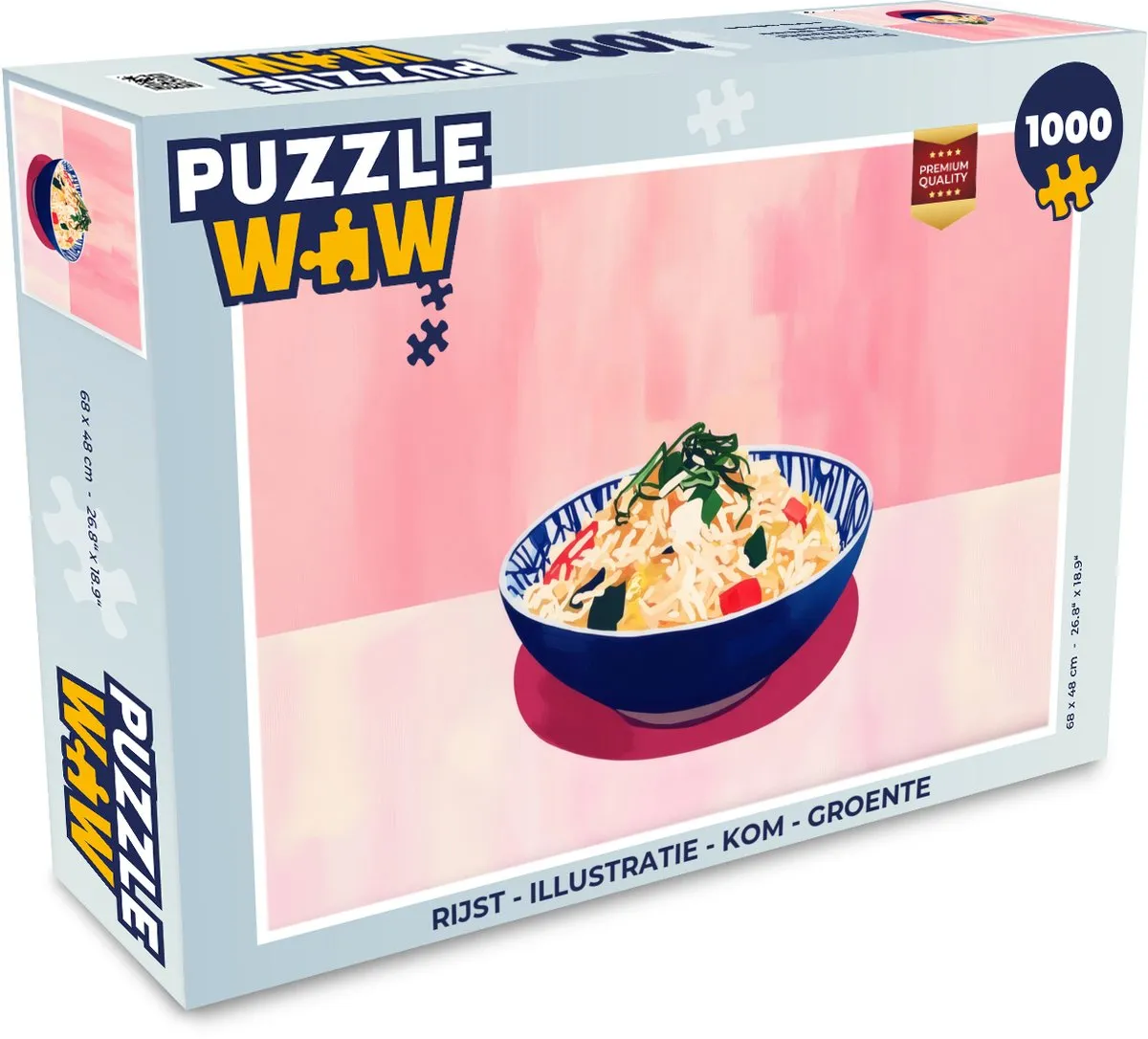 PuzzleWow Rijst Kom Groente Legpuzzel 1000 Stuks