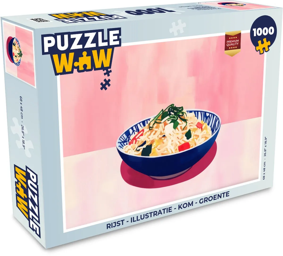 PuzzleWow Rijst Kom Groente Legpuzzel 1000 Stuks