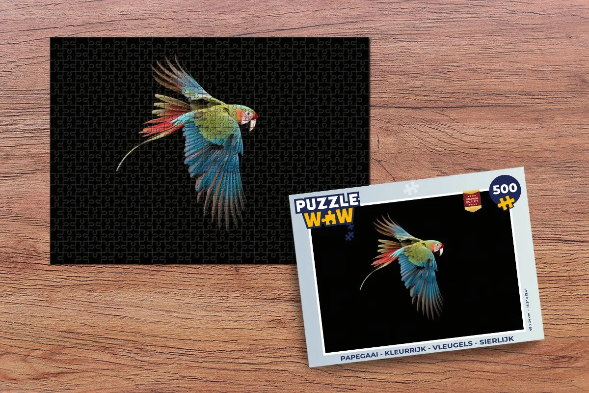 PuzzleWow Papegaai Legpuzzel 500 Stuks - Kleurrijk