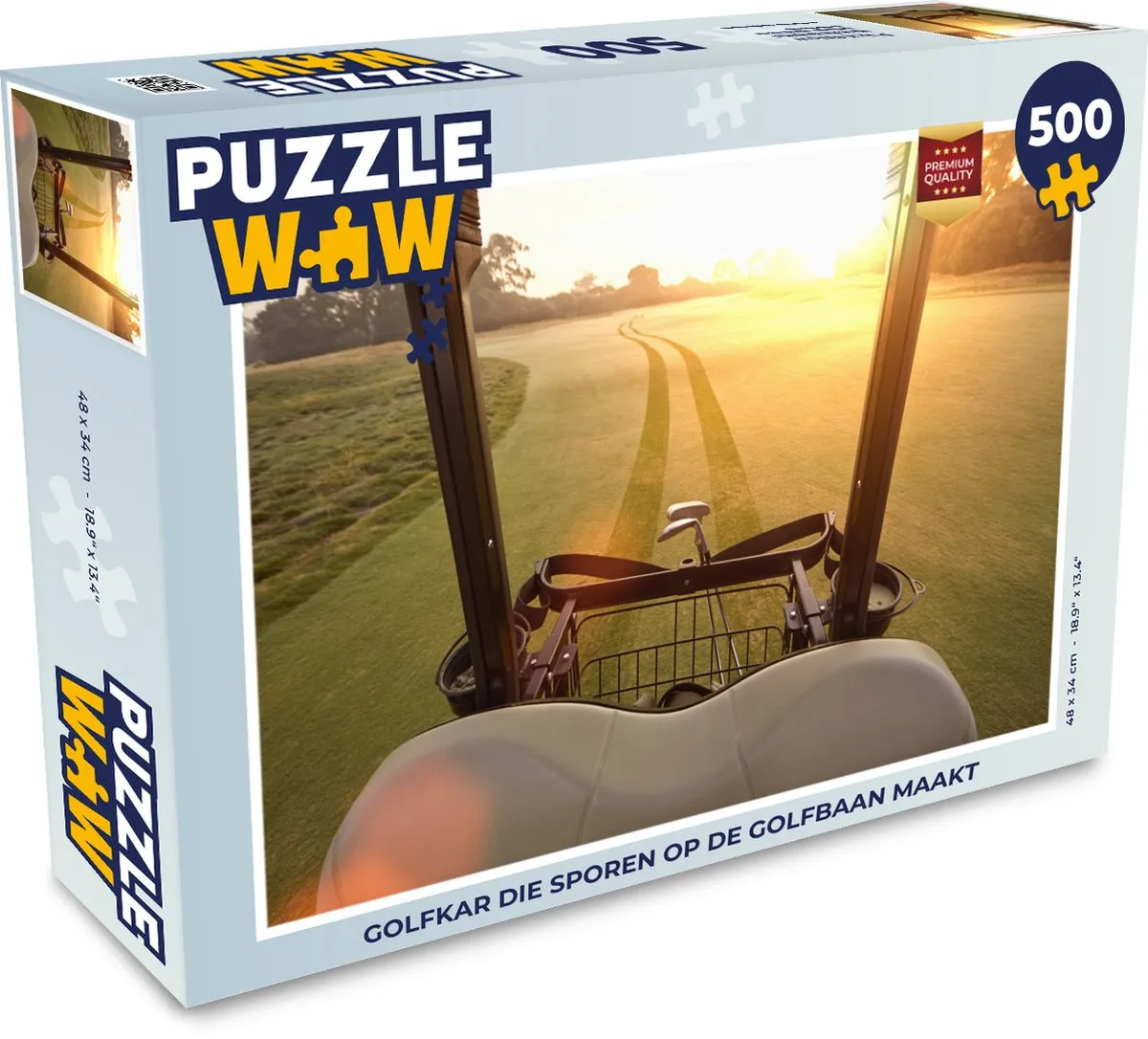 PuzzleWow Golfkar Puzzel 500 Stuks - Multicolor