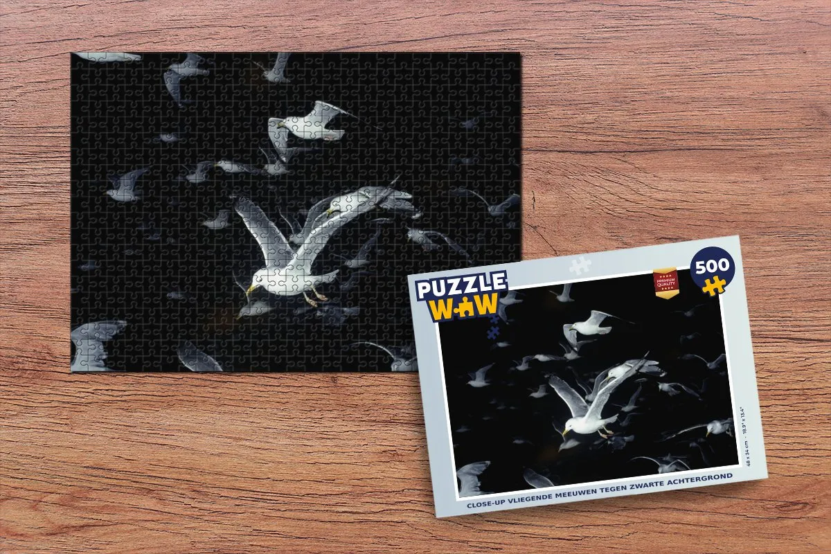 PuzzleWow Vogel Zwerm Legpuzzel 500 Stuks - Multicolor