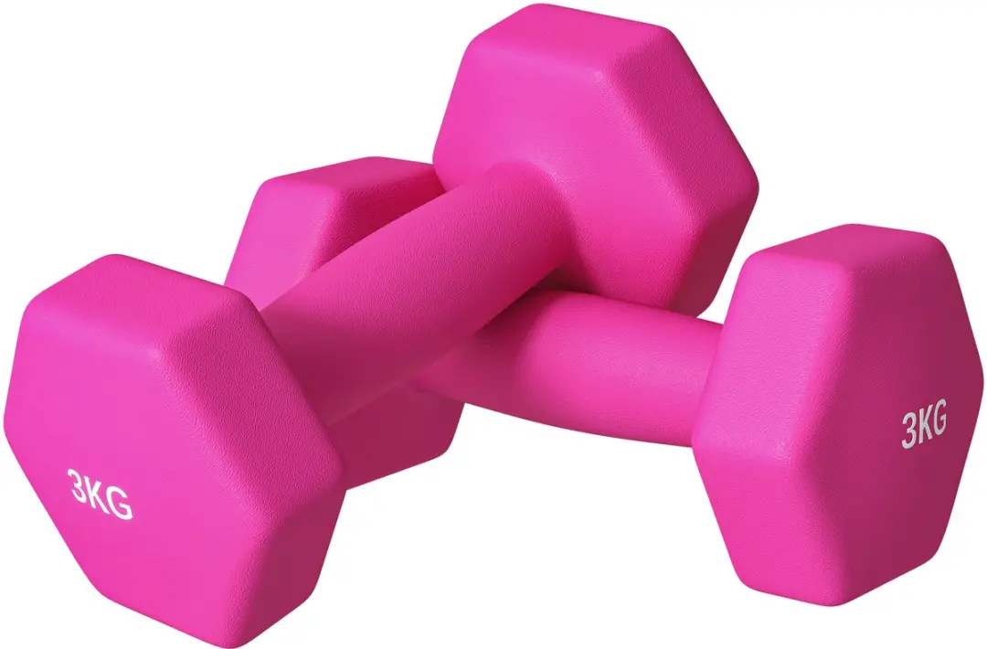 SPORTNOW-Kunststoff, Metall-Rosa-18L x 8B x 8H cm-Kurzhantel