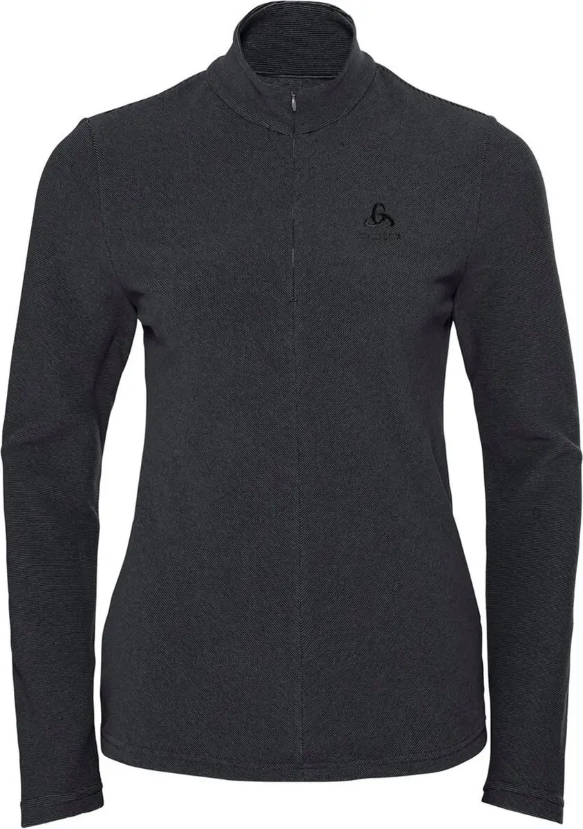 ODLO Middenlaag Loopshirt Halve Rits Shale Grey - M - afbeelding 2 van 5