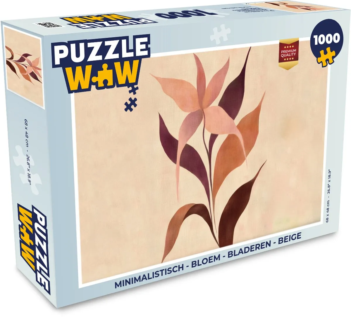 PuzzleWow Minimalistisch Bloem Bladeren Legpuzzel 1000 Stuks
