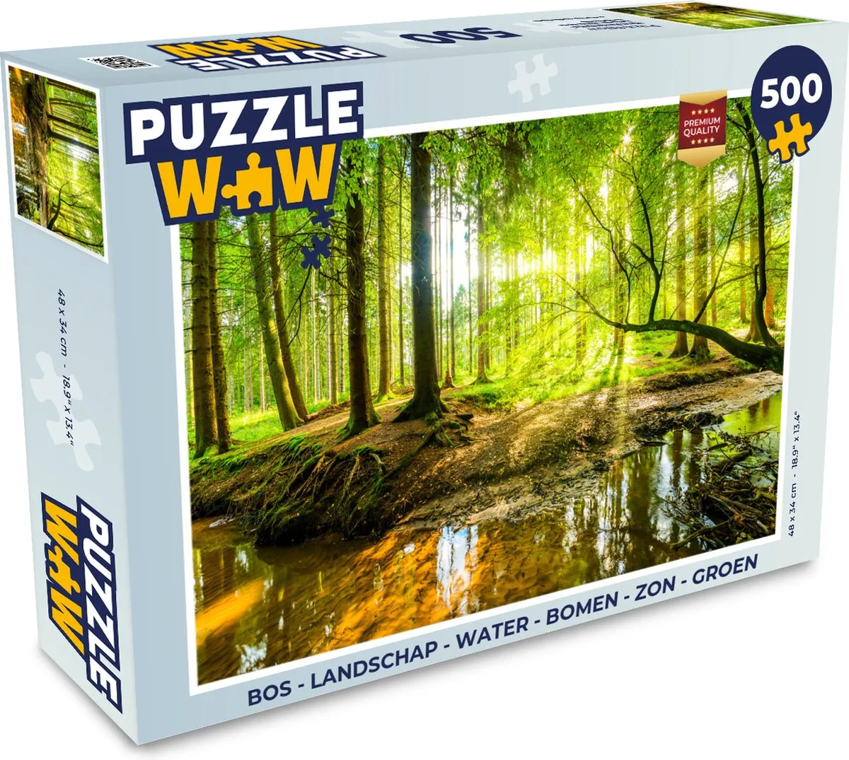 PuzzleWow Bos Landschap Puzzel 1000 Stuks - Multicolor