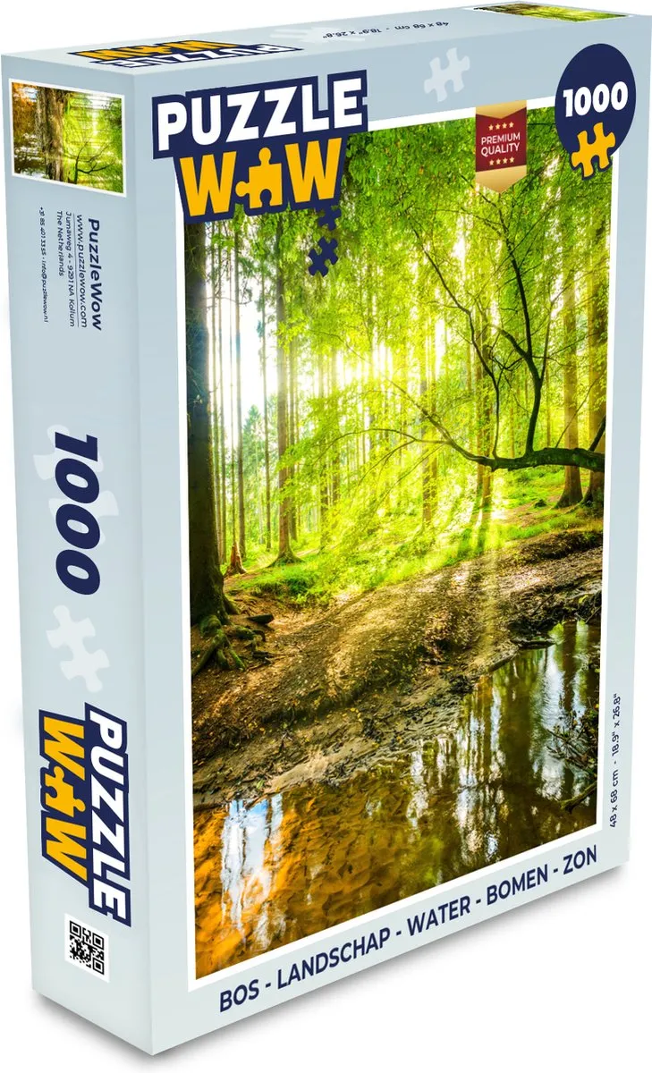 PuzzleWow Bos Landschap Puzzel 1000 Stuks - Multicolor