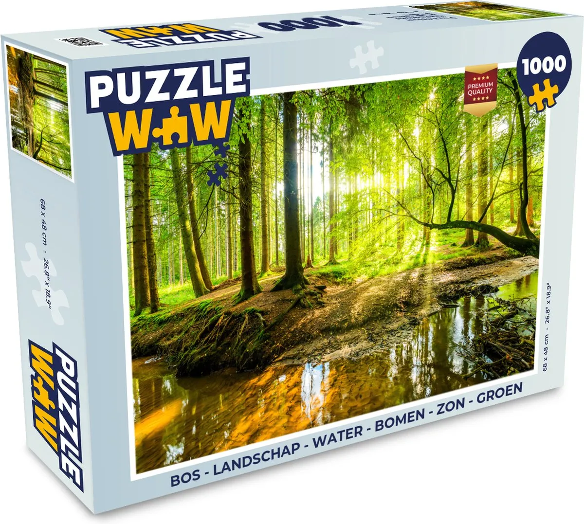 PuzzleWow Bos Landschap Puzzel 1000 Stuks - Multicolor