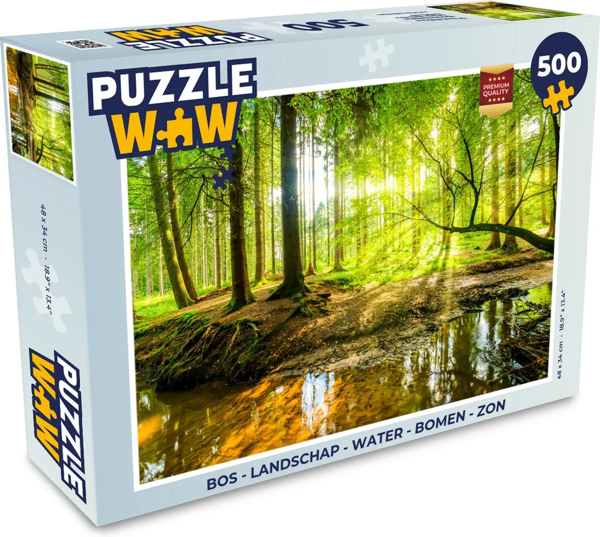 PuzzleWow Bos Landschap Puzzel 1000 Stuks - Multicolor