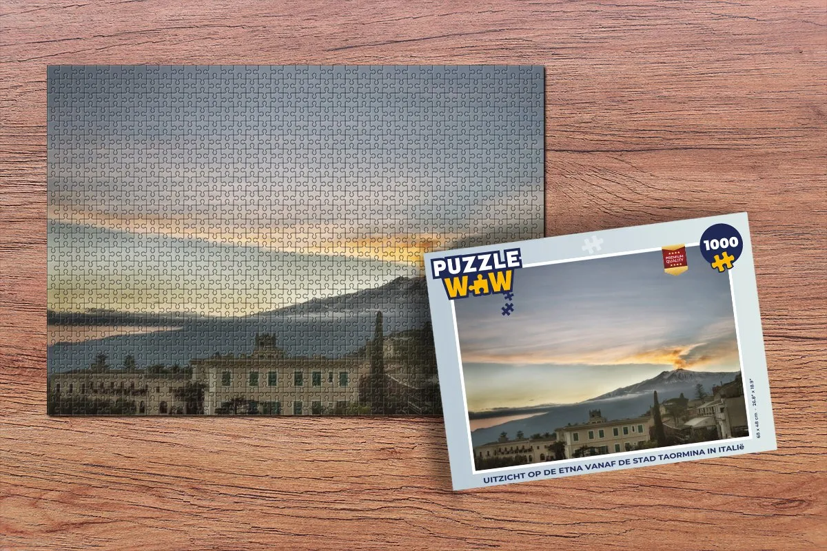 PuzzleWow Legpuzzel Taormina Etna 1000 Stuks