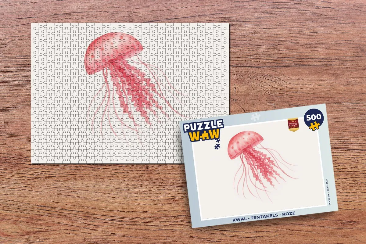 PuzzleWow Kwal Legpuzzel 500 Stuks - Roze - MPN 8721414234004