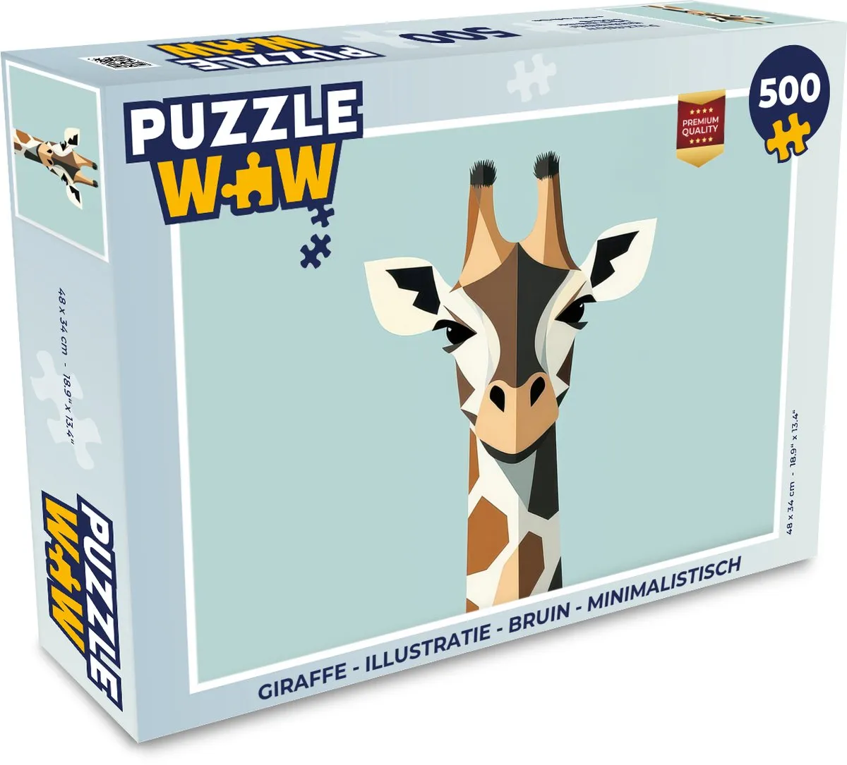 PuzzleWow Giraffe Illustratie Legpuzzel 500 Stuks