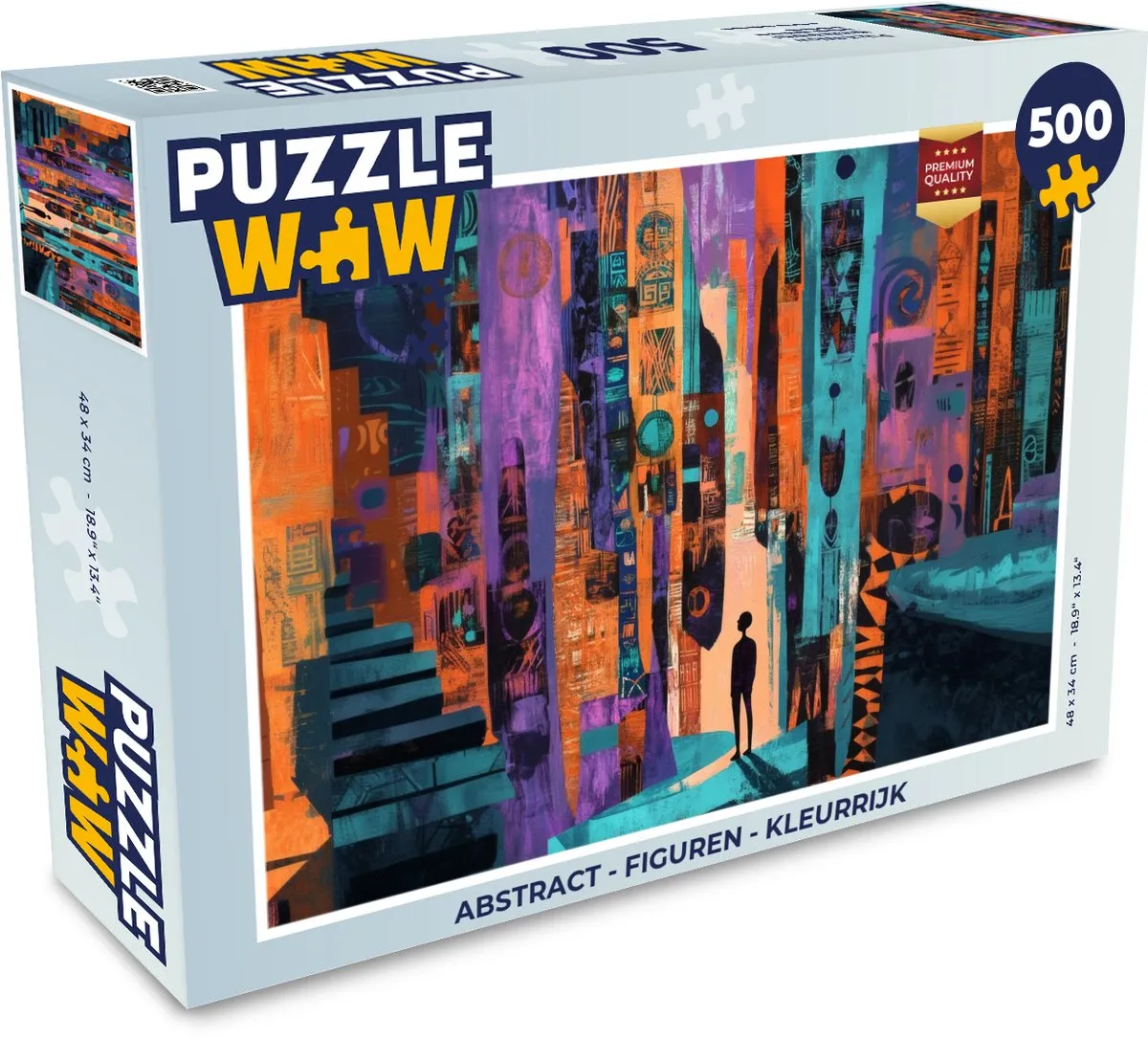 PuzzleWow Abstract Figuren Legpuzzel 500 Stuks
