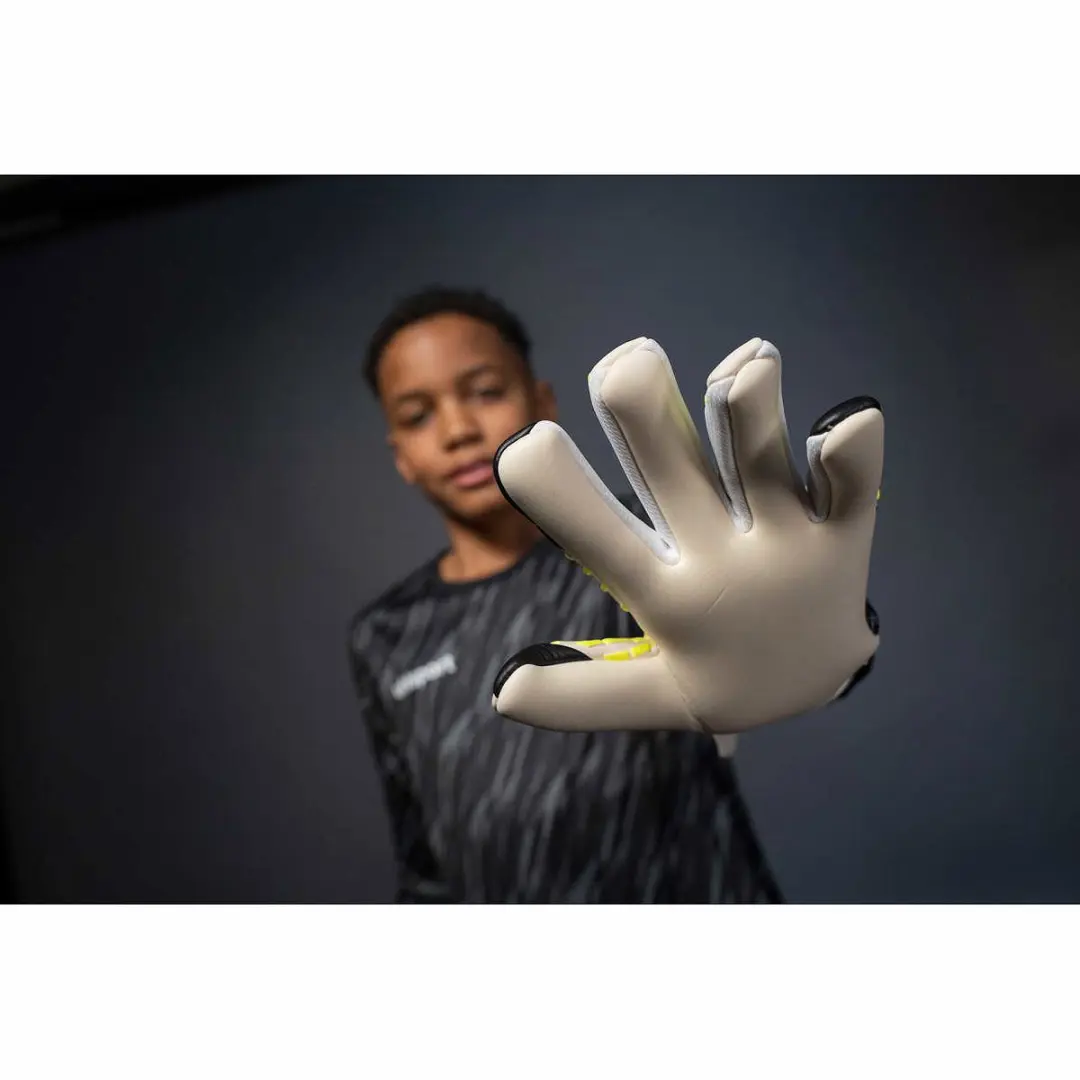 Uhlsport Fangmaschine Absolutgrip HN Pro Keepershandschoenen Kinderen - Maat 6 - Wit/Fluogeel