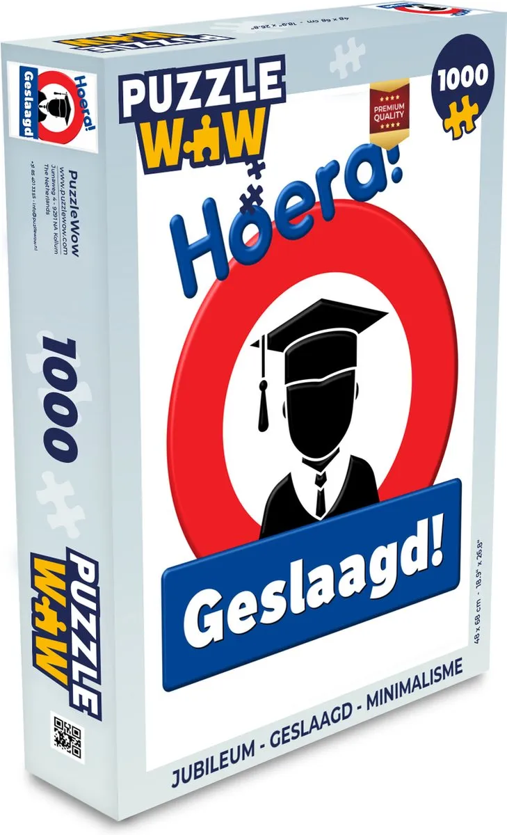 PuzzleWow Geslaagd Legpuzzel 1000 Stuks