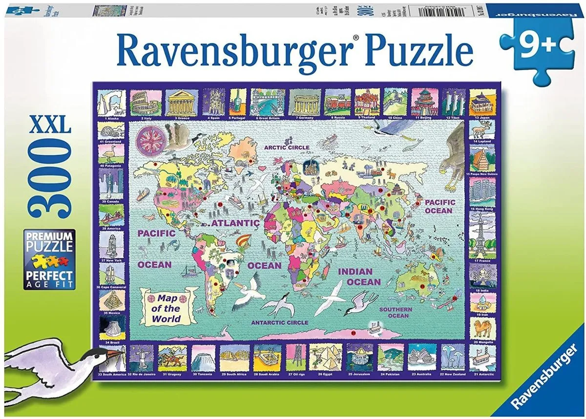 Ravensburger Map of the World Legpuzzel 300 Stuks