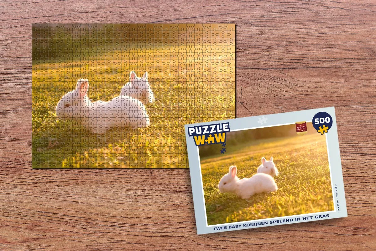 PuzzleWow Konijnen Baby Legpuzzel 500 Stuks